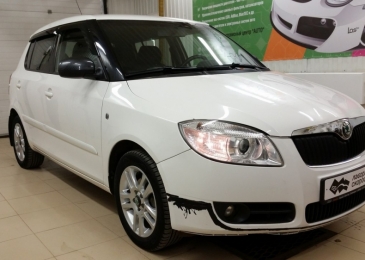 Чип-тюнинг с отключением катализаторов на Skoda Fabia 1.4 86hp MT 2008 года выпуска