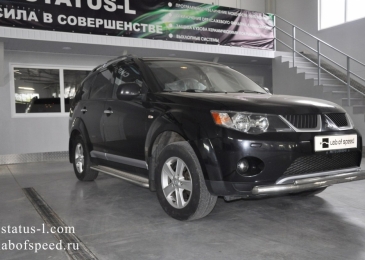 Чип-тюнинг с удалением и отключением катализаторов на Mitsubishi Outlander XL 3.0 v6 220hp 2007 года выпуска