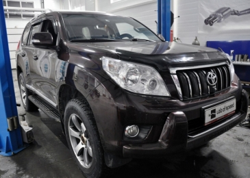 Чип тюнинг, отключение и удаление катализаторов на Toyota Land Cruiser Prado 2.7 163hp 2012 года выпуска